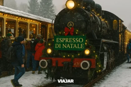 Pasajeros abordando al Espresso di Natale