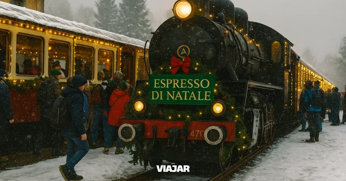 Pasajeros abordando al Espresso di Natale