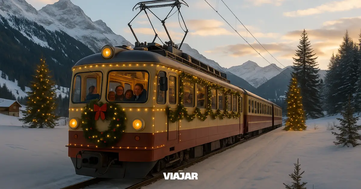 Tren de navidad en Suiza 2025