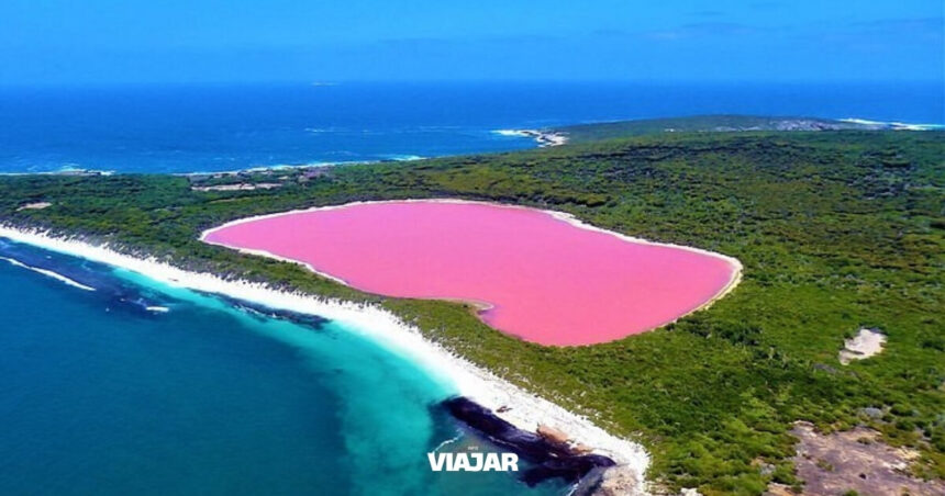 El lago rosa que parece irreal y cambia según las condiciones naturales (Lake Hillier)
